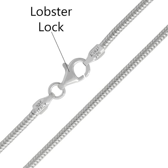 925 Sterling Silver Solid Italian Round Diamond Cut Snake Chain Bracelet/Anklet - Picture 2 of 6